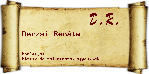 Derzsi Renáta névjegykártya
