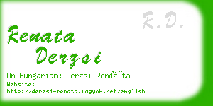 renata derzsi business card